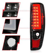 Load image into Gallery viewer, 2004-2012-Chevrolet-Colorado-Gmc-Canyon-Led-Tail-Lights-W-Light-Bar-Black-Housing