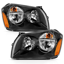 Load image into Gallery viewer, 2005-2007-Dodge-Magnum-Crystal-Headlight-Black-Amber