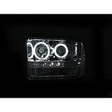 Load image into Gallery viewer, 2005-2007-Ford-Excursion-Projector-Headlights-W-Halo-Chrome-W-Led-Strip-(Ccfl)-1Pc