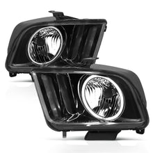 Load image into Gallery viewer, 2005-2009-Ford-Mustang-Crystal-Headlights-W-Halo-Black-(Ccfl)