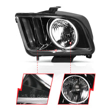 Load image into Gallery viewer, 2005-2009-Ford-Mustang-Crystal-Headlights-W-Halo-Black-(Ccfl)