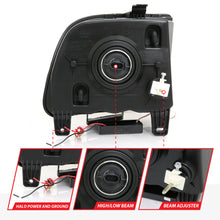 Load image into Gallery viewer, 2005-2009-Ford-Mustang-Crystal-Headlights-W-Halo-Black-(Ccfl)