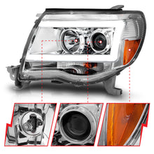 Load image into Gallery viewer, 2005-2011-Toyota-Tacoma-Projector-Headlights-W-Light-Bar-Chrome-Housing