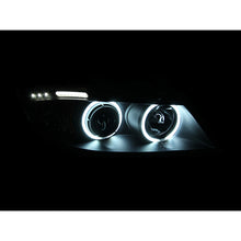 Load image into Gallery viewer, 2006-2008-Bmw-3-Series-E90-E91-Projector-Headlights-W-Halo-W-Led-Bar-Black-(Ccfl)