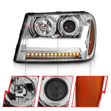 Load image into Gallery viewer, 2006-2009-Chevrolet-Trailblazer-Projector-Headlights-W-Plank-Style-Design-Chrome-W-Amber