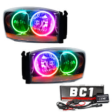 Load image into Gallery viewer, 2006-Dodge-Ram-Pre-Assembled-Led-Halo-Headlights---(Black-Housing)