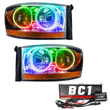 Load image into Gallery viewer, 2006-Dodge-Ram-Pre-Assembled-Led-Halo-Headlights---(Chrome-Housing)