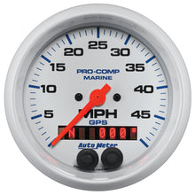 Load image into Gallery viewer, AutoMeter 200635 GAUGE, SPEEDOMETER, 3 3/8", 50MPH, GPS, MARINE WHITE