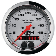 Load image into Gallery viewer, AutoMeter 200635-35 GAUGE, SPEEDOMETER, 3 3/8", 50MPH, GPS, MARINE CHROME