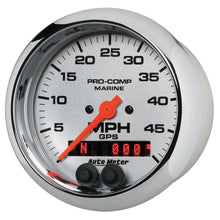 Load image into Gallery viewer, AutoMeter 200635-35 GAUGE, SPEEDOMETER, 3 3/8", 50MPH, GPS, MARINE CHROME