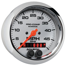 Load image into Gallery viewer, AutoMeter 200635-35 GAUGE, SPEEDOMETER, 3 3/8", 50MPH, GPS, MARINE CHROME