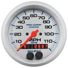 Load image into Gallery viewer, AutoMeter 200637 GAUGE, SPEEDOMETER, 3 3/8", 120MPH, GPS, MARINE WHITE