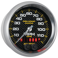 Load image into Gallery viewer, AutoMeter 200637-40 GAUGE, SPEEDOMETER, 3 3/8", 120MPH, GPS, MARINE CARBON FIBER