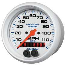 Load image into Gallery viewer, AutoMeter 200637 GAUGE, SPEEDOMETER, 3 3/8", 120MPH, GPS, MARINE WHITE