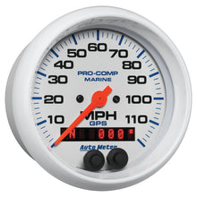 Load image into Gallery viewer, AutoMeter 200637 GAUGE, SPEEDOMETER, 3 3/8", 120MPH, GPS, MARINE WHITE