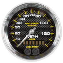 Load image into Gallery viewer, AutoMeter 200638-40 GAUGE, SPEEDOMETER, 3 3/8", 140MPH, GPS, MARINE CARBON FIBER