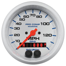 Load image into Gallery viewer, AutoMeter 200638 GAUGE, SPEEDOMETER, 3 3/8", 140MPH, GPS, MARINE WHITE