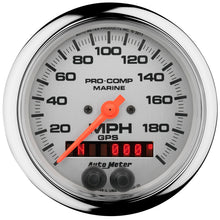 Load image into Gallery viewer, AutoMeter 200639-35 GAUGE, SPEEDOMETER, 3 3/8", 200MPH, GPS, MARINE CHROME