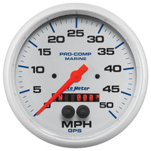 Load image into Gallery viewer, AutoMeter 200644 GAUGE, SPEEDOMETER, 5", 50MPH, GPS, MARINE WHITE