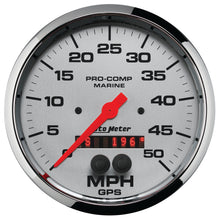 Load image into Gallery viewer, AutoMeter 200644-35 GAUGE, SPEEDOMETER, 5", 50MPH, GPS, MARINE CHROME