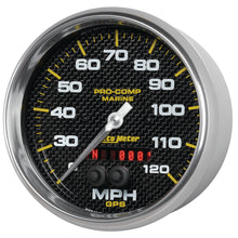 Load image into Gallery viewer, AutoMeter 200646-40 GAUGE, SPEEDOMETER, 5", 120MPH, GPS, MARINE CARBON FIBER