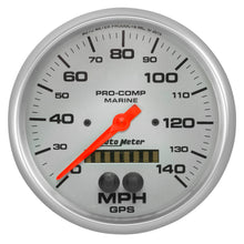 Load image into Gallery viewer, AutoMeter 200647-33 GAUGE, SPEEDOMETER, 5", 140MPH, GPS, MARINE SILVER