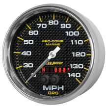 Load image into Gallery viewer, AutoMeter 200647-40 GAUGE, SPEEDOMETER, 5", 140MPH, GPS, MARINE CARBON FIBER
