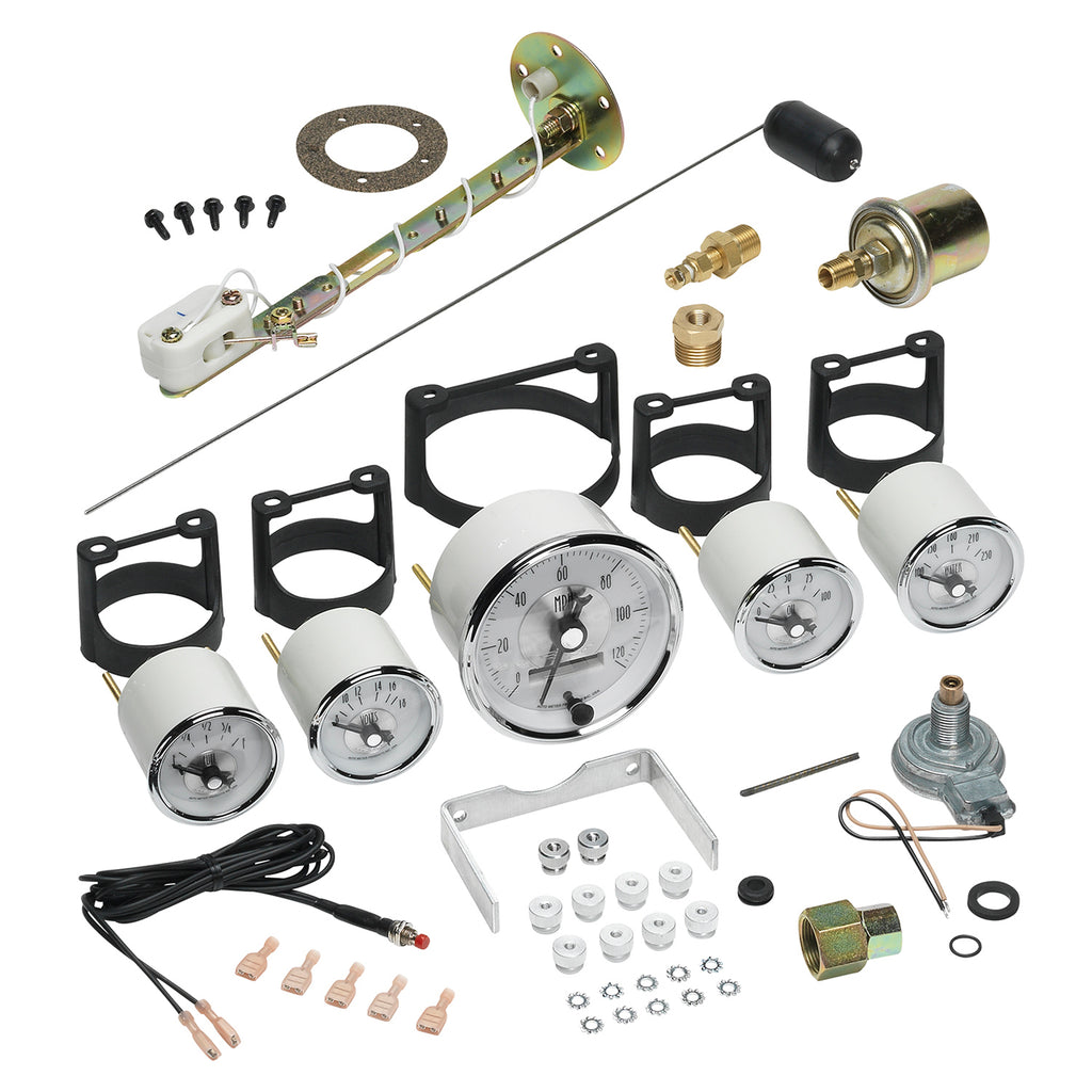 AutoMeter 2006 GAUGE KIT, 5 PC., 3 3/8" & 2 1/16", ELEC. SPEEDO W/ LCD ODO, PRESTIGE PEARL