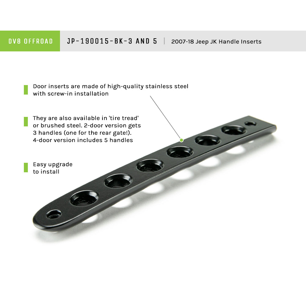 2007-18-Jeep-Jk-Black-Door-Handle-Inserts-2-Door-And-Tailgate-Dv8-Offroad
