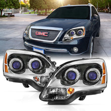 Load image into Gallery viewer, 2007-2008-Gmc-Acadia-Crystal-Headlight-Chrome-Amber(Oe)