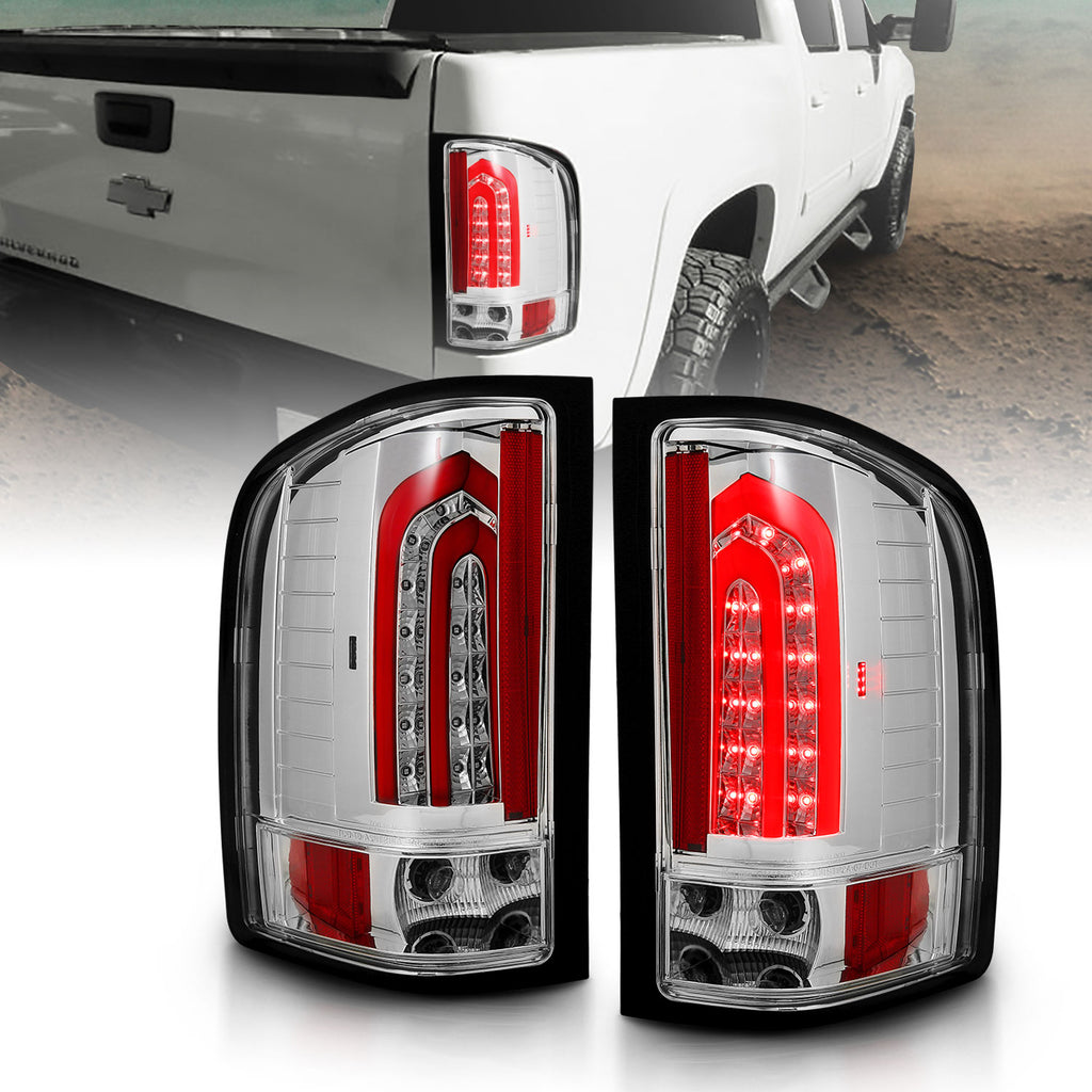 2007-2013-Chevrolet-Silverado-1500-Led-Taillights-Chrome