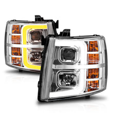 Load image into Gallery viewer, 2007-2013-Chevrolet-Silverado-1500-Projector-W-Light-Bar-Chrome-Housing-W-Sequential
