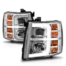 Load image into Gallery viewer, 2007-2013-Chevrolet-Silverado-1500-Projector-W-Light-Bar-Chrome-Housing-W-Sequential