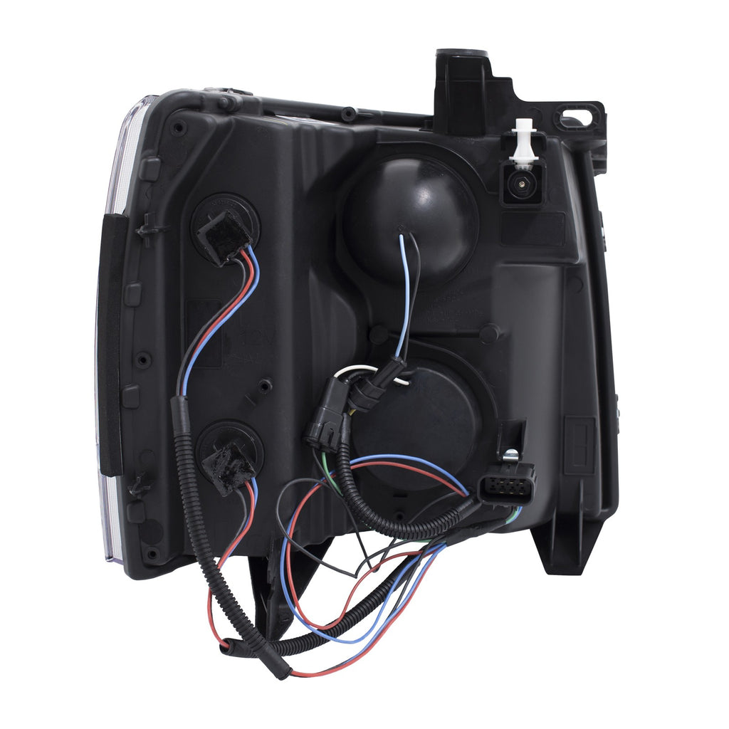 2007-2013-Chevrolet-Silverado-15002500-Projector-Headlights-W-U-Bar-Switchback-Black-W-Amber