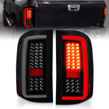 Load image into Gallery viewer, 2007-2013-Chevrolet-Silverado1500-2500-3500-Led-Tail-Lights-W-Light-Bar-Black-Housing-Smoke