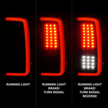 Load image into Gallery viewer, 2007-2013-Chevrolet-Silverado1500-2500-3500-Led-Tail-Lights-W-Light-Bar-Black-Housing-Smoke