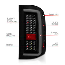 Load image into Gallery viewer, 2007-2013-Chevrolet-Silverado1500-2500-3500-Led-Tail-Lights-W-Light-Bar-Black-Housing-Smoke