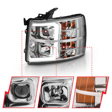 Load image into Gallery viewer, 2007-2013-Chevy-Silverado-1500-Projector-Plank-Style-Chrome-Amber