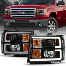 Load image into Gallery viewer, 2007-2013-Gmc-Sierra-1500-Projector-Headlight-Plank-Style-Black-W-Clear-Lens-Amber