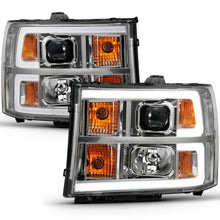 Load image into Gallery viewer, 2007-2013-Gmc-Sierra-1500-Projector-Headlight-Plank-Style-Chrome-W-Clear-Lens-Amber