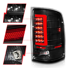 Load image into Gallery viewer, 2007-2013-Gmc-Sierra-Led-Tail-Lights-W-Light-Bar-Black-Housing-Clear-Lens