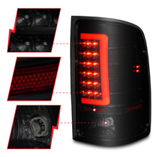 Load image into Gallery viewer, 2007-2013-Gmc-Sierra-Led-Tail-Lights-W-Light-Bar-Black-Housing-Smoke-Lens