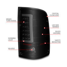 Load image into Gallery viewer, 2007-2013-Gmc-Sierra-Led-Tail-Lights-W-Light-Bar-Black-Housing-Smoke-Lens