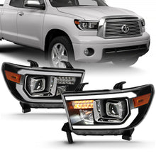 Load image into Gallery viewer, 2007-2014-Toyota-Tundra-Projector-Light-Bar-H.L-Black-Amber(Led-High-Beam)-(Halogen-Version)