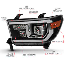 Load image into Gallery viewer, 2007-2014-Toyota-Tundra-Projector-Light-Bar-H.L-Black-Amber(Led-High-Beam)-(Halogen-Version)