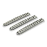 DV8 Offroad D-JP-190028-AL-3 Silver Rail Door Handle Insert; 3-Pieces