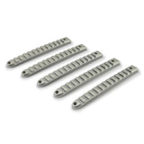 DV8 Offroad D-JP-190028-AL-5 Silver Rail Door Handle Insert; 5-Pieces