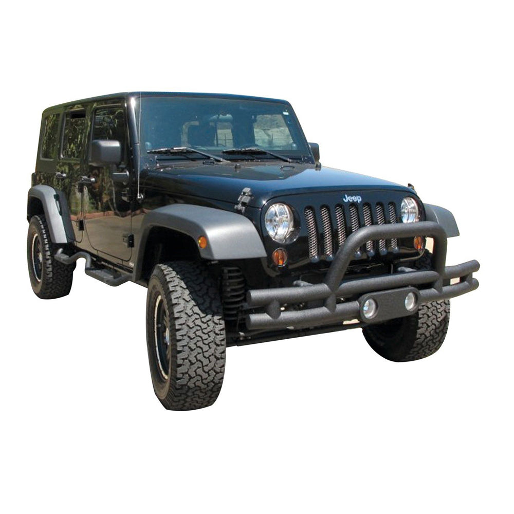 2007-2018-Jeep-Wrangler(Jk)-Double-Tube-Bumper-Front---Black
