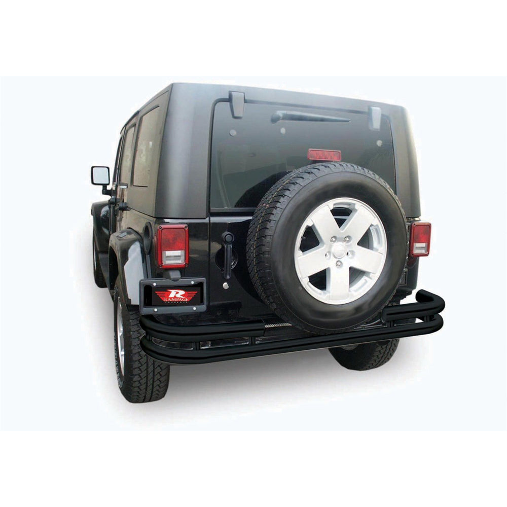 2007-2018-Jeep-Wrangler(Jk)-Double-Tube-Rear-Bumper---Black