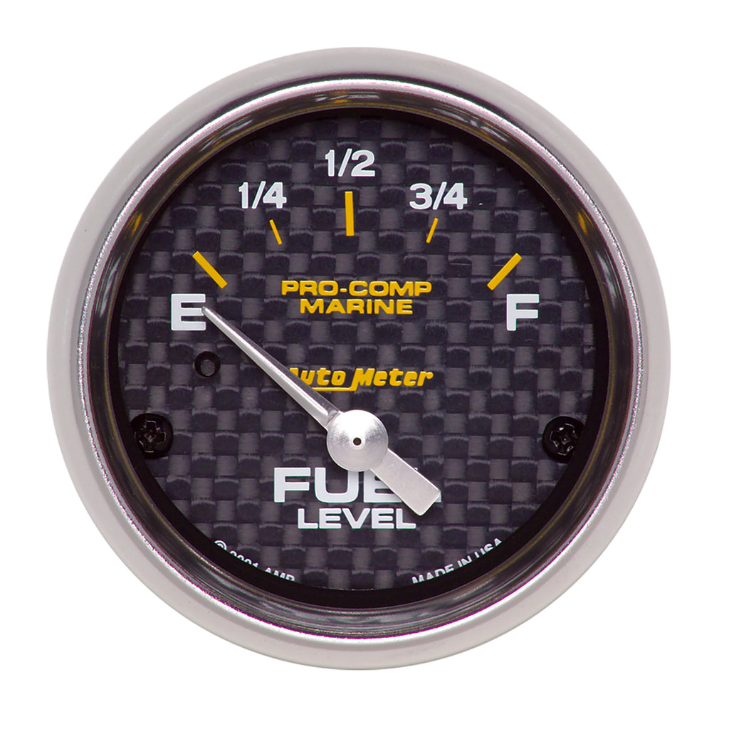 AutoMeter 200760-40 GAUGE, FUEL LEVEL, 2 1/16", 240OE TO 33OF, ELEC, MARINE CARBON FIBER